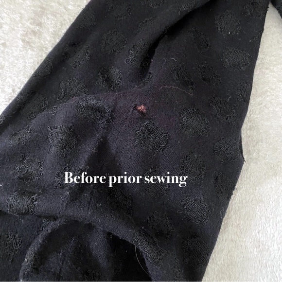 π€ REBECCA TAYLOR TALL BLACK SWISS DOT WOOL BLEND DOILY KNIT JUMPSUIT! - Picture 14 of 14